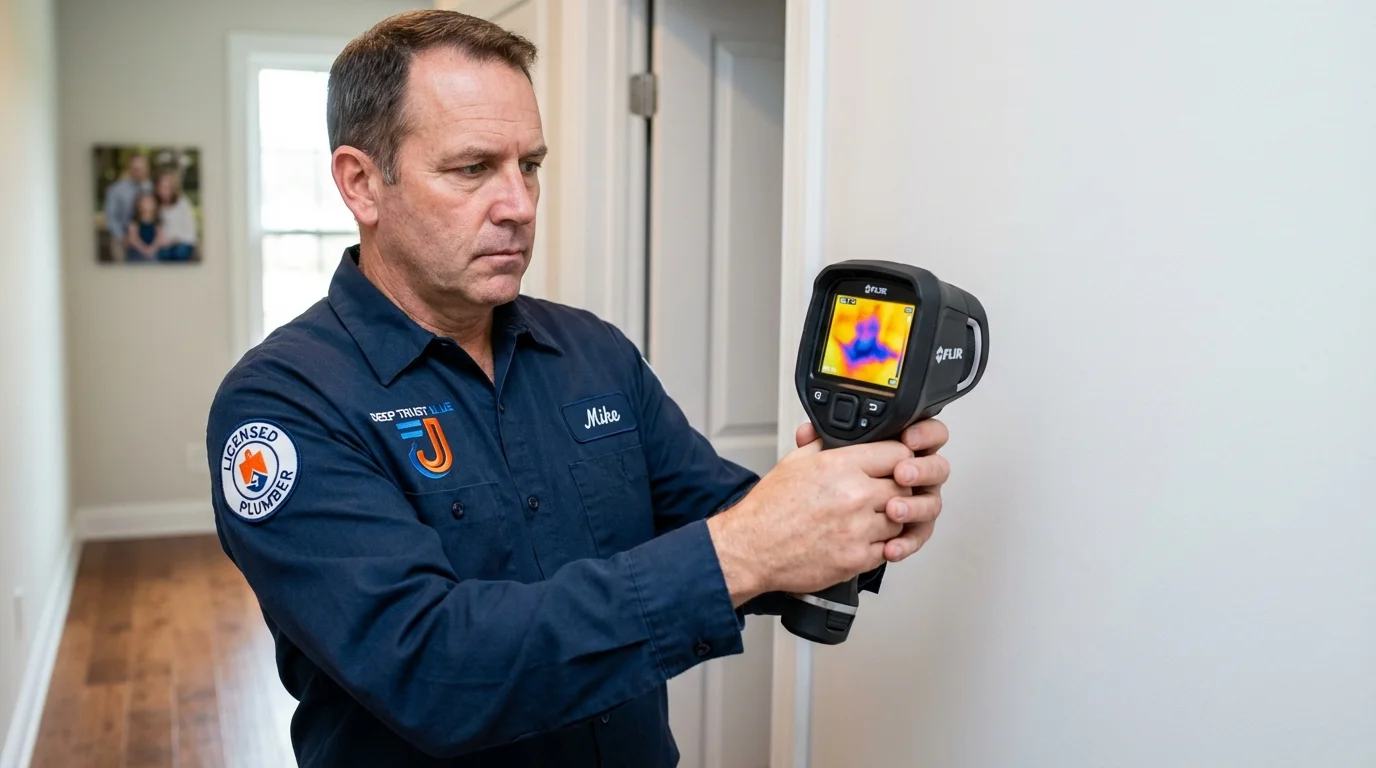 Thermal imaging leak detection by Johns Plumbing LLC in Osage City